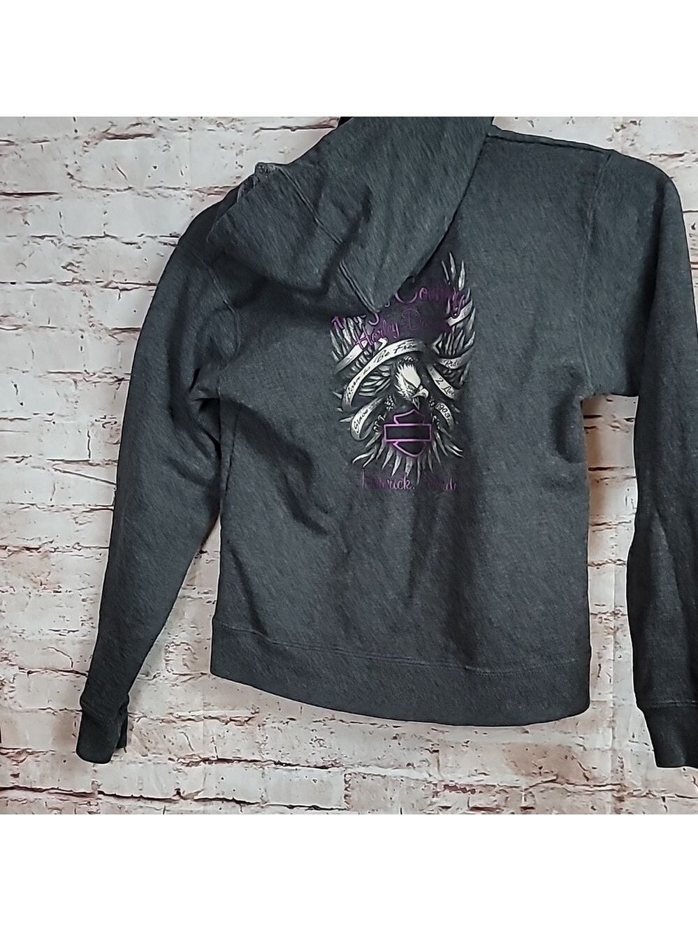 Harley davidson zip up hoodie girl's sz small Colorado - Picture 5 of 6